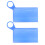 2Pcs Blue Mask Temporary Storage Holder Waterproof Silicone Clip 2
