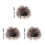 3Sets Scientist Costume Wig Set Light Brown Fake Beard Mustache 5