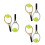 6Sets Mini Plastic Tennis Rackets Balls Assorted Colors Decor Set 8