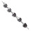 2Pcs Black Aluminum Draining Rain Chain for Balcony Gutter Water Flow 11