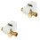 2Pcs White Solenoid Valve DC12V Normally Closed for 3