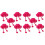 10Pcs Rosy String Puppets Pull String Ostrich Toy for Kids Role Play 2