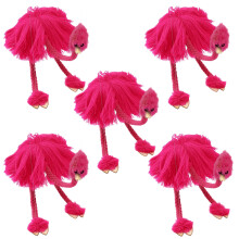 10Pcs Rosy String Puppets Pull String Ostrich Toy for Kids Role Play