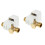 2Pcs White Solenoid Valve DC12V Normally Closed for 4
