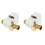 2Pcs White Solenoid Valve DC12V Normally Closed for 2