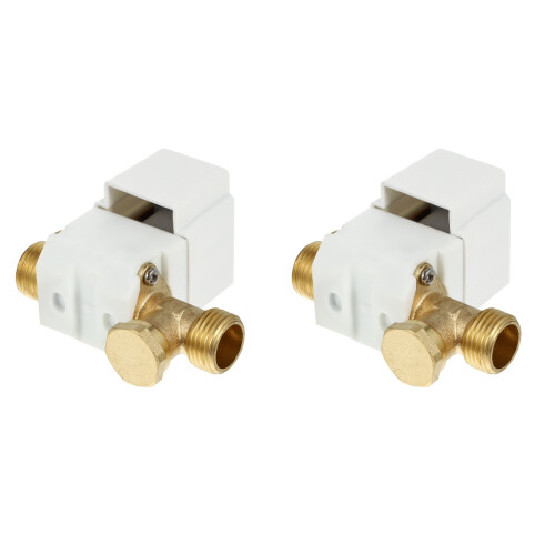 2Pcs White Solenoid Valve DC12V Normally Closed for 1