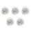 5Pcs Silver White Halloween Wig Synthetic Rocker Costume 6