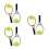 6Sets Mini Plastic Tennis Rackets Balls Assorted Colors Decor Set 9
