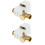 2Pcs White Solenoid Valve DC12V Normally Closed for 5