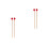 4Pcs Red Marimba Sticks Nylon Core Beech Wood Instrument Mallets 7