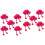 10Pcs Rosy String Puppets Pull String Ostrich Toy for Kids Role Play 4