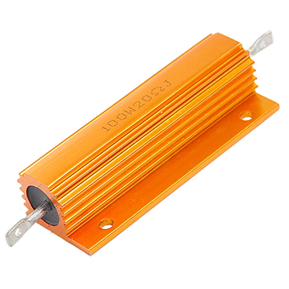 Aluminum Housed Power Resistor 100W 20 Ohm 5% Gold Tone Power Wirewound 9365369706637