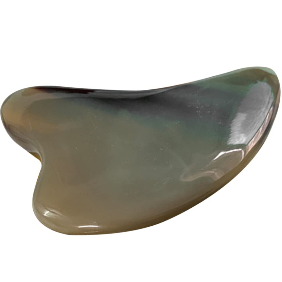 Ox Horn Gua Sha Facial Massage Tool with Ergonomic Contoured Edges for Face and Body Care