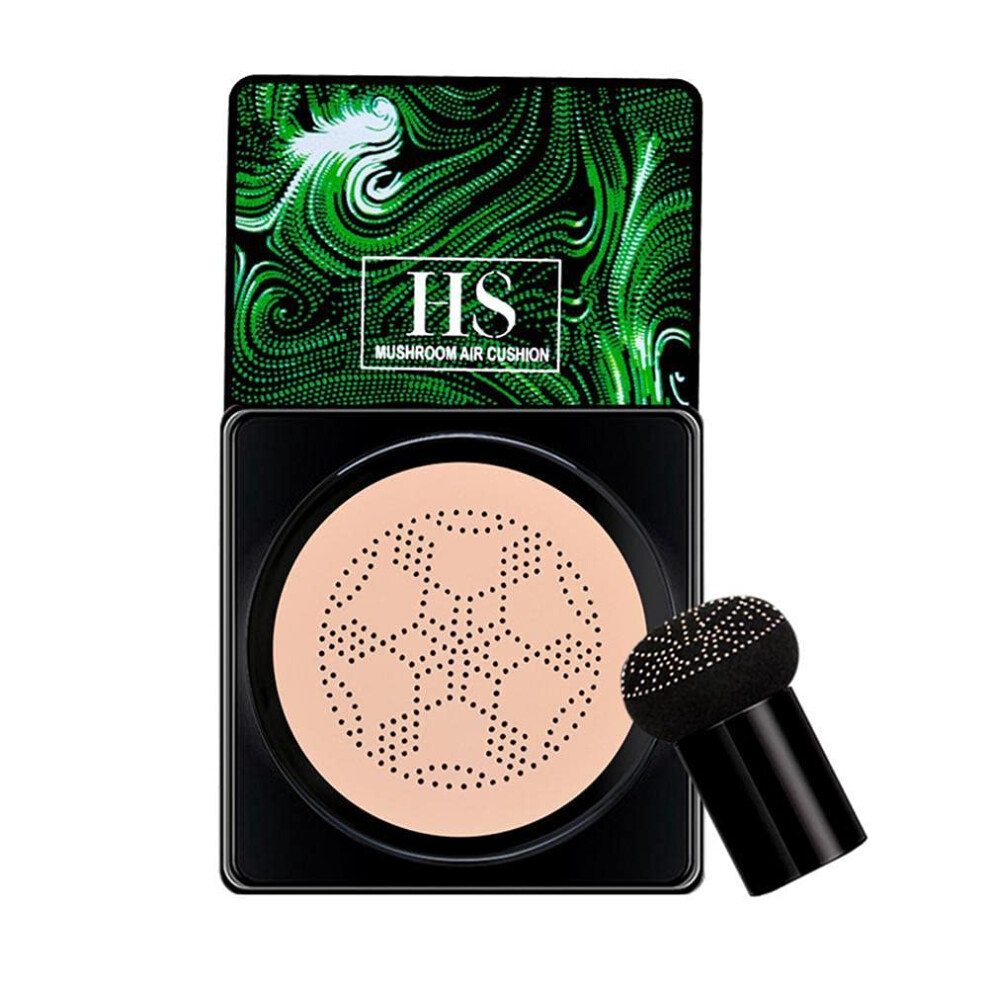 Cream Mushroom Air Cushion Foundation Bb Concealer, Lightweight Moisturizing Natural Coverage