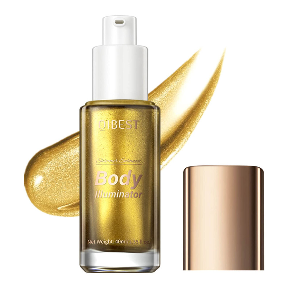 Waterproof Gold Body Highlighter 40ml â Long Lasting Liquid Shimmer with Moisturizing Glow Finish