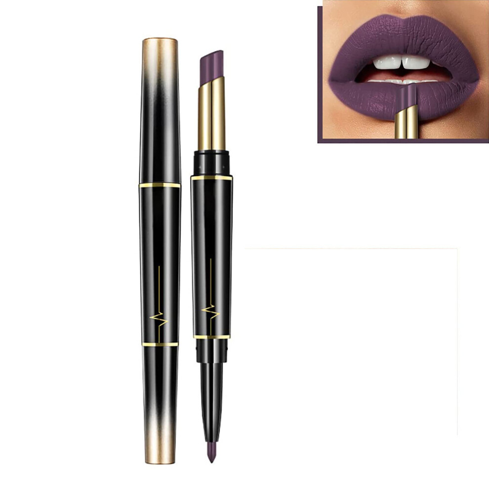 Long Lasting Lipstick and Lip Liner Combo, DualEnded Matte Finish Waterproof (#9, 16 Colors)