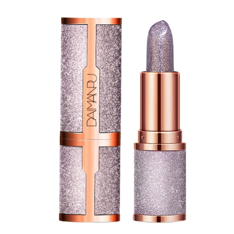 Color Changing Lipstick with Glitter Velvet Shine, Long Lasting Waterproof Smudge Proof, 03 Taro Bubble Tea