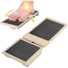 Ankle and Foot Strengthener Exercise, Single Leg Wooden Balance Board, Ankle Foot Stretcher to Strengthen Sprained Foot and Posture Corrector