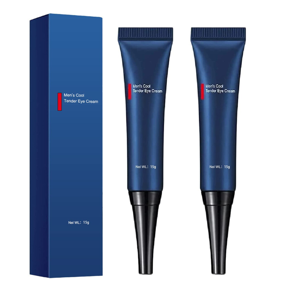 Dark/Cream Men's Eye Gel For Circles And Puffiness, Hydrating Antiaging Firming Skin (2Pcs)