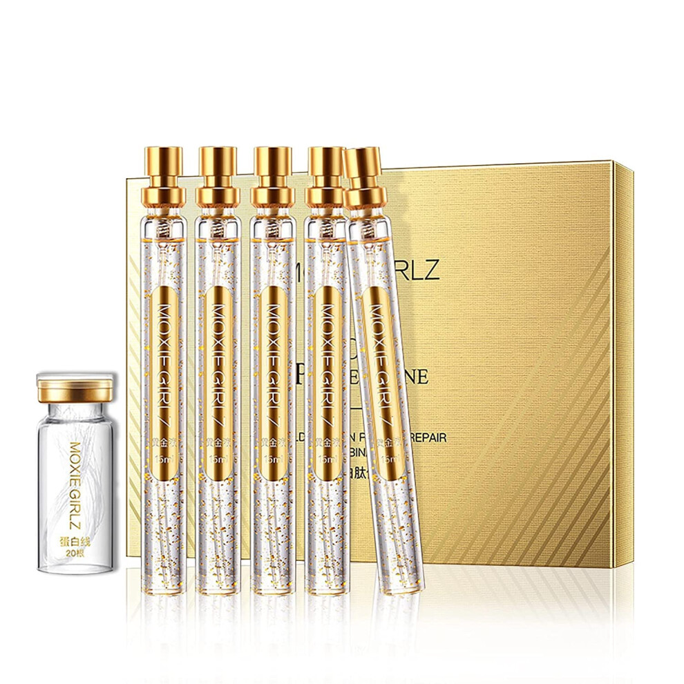 Gold Thread Lifting Set With Collagen Protein Threads And Nano Essence For Facial Contouring