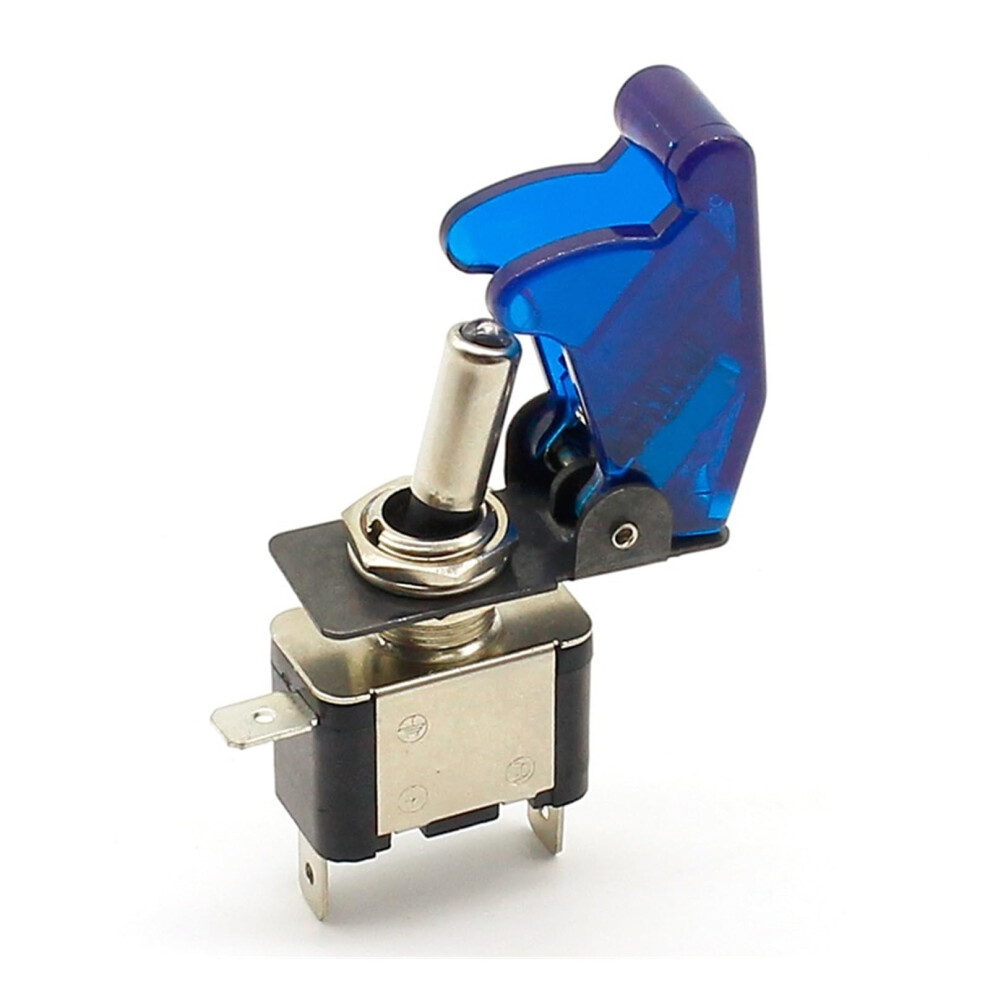 12V 20A Led Rocker Toggle Switch With Protective Cover For Car Truck Boat Racing Blue 9044945611540