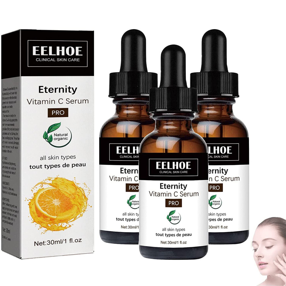 Vitamin C Face Serum with Hyaluronic Acid and Vitamin E for Brightening Dark Spots 2pcs 3pcs