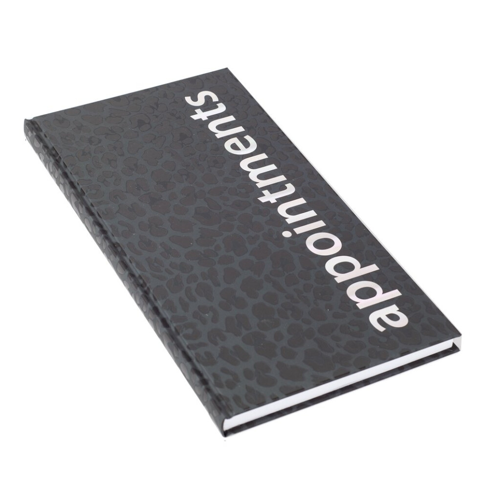 Agenda Appointment Book 3 Column Assistant Leopard Black