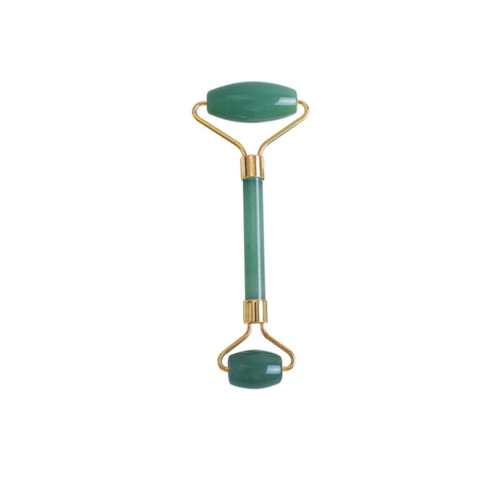 Green Aventurine Natural Jade Roller And Gua Sha Set With Cooling Eye Mask For Puffiness Relief
