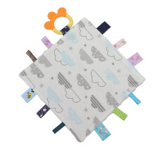 Baby Snuggle Security Blanket 25x25cm Morbido Peluche Tenera Molle Sensore Dente