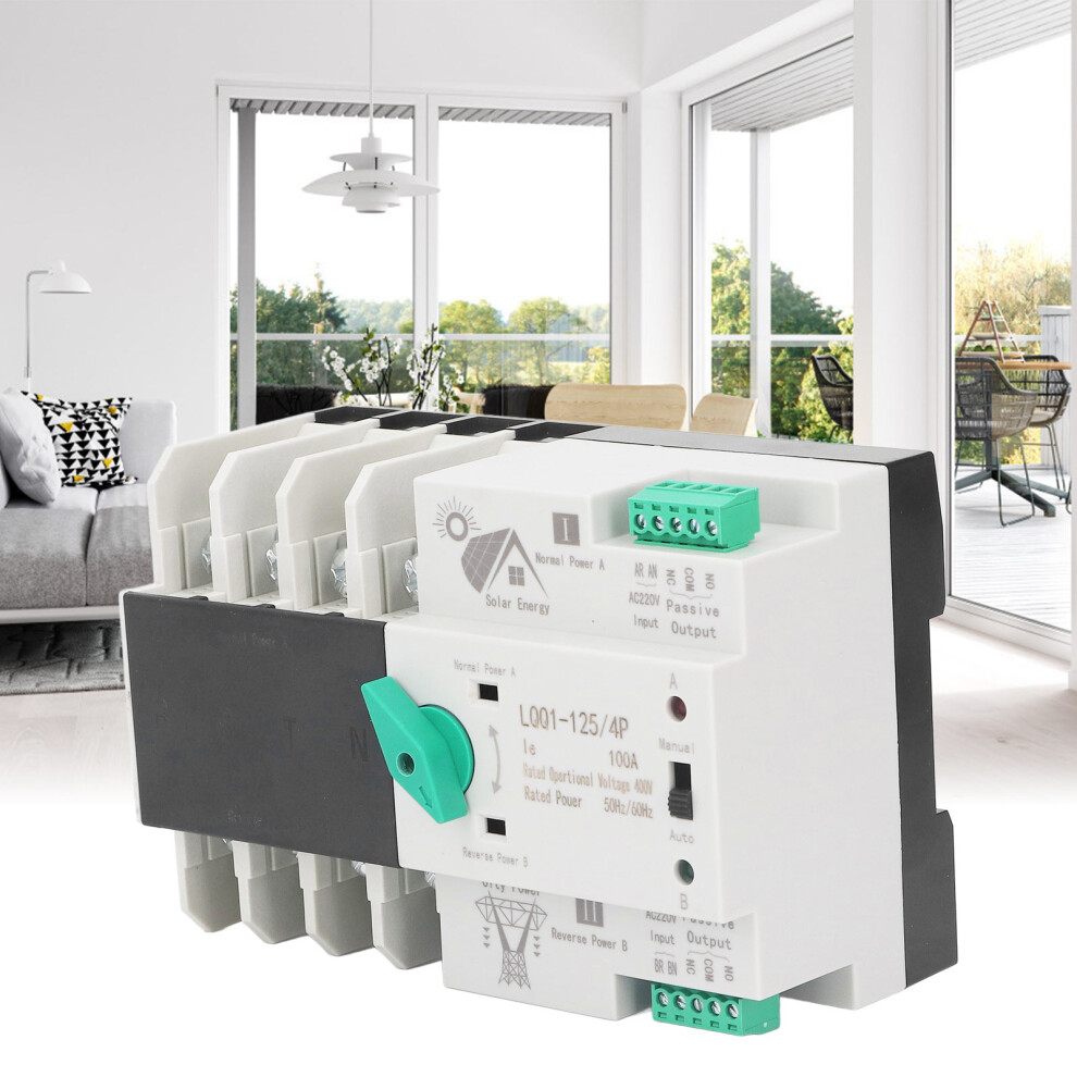 Dual Power Automatic Transfer Switch 4P 100A Fast Switching Ac400v 4991380979313