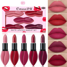 Matte Velvet Lipstick Set 5 Colors Long Lasting Wear for Women Gift Full Size
