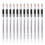 12 Pack White Eyebrow and Eyeliner Pencils LongLasting Color Smooth Precise MultiUse Makeup 1