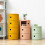 Modern Round Bedside Table with Drawer, Stackable Nightstand for Bedroom, Green 2 Tiers 3