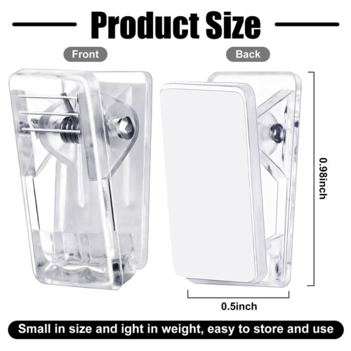 Self Adhesive Clips, 100PCS Plastic  Wall Hanging Clips for Office, Home, School Organization 2