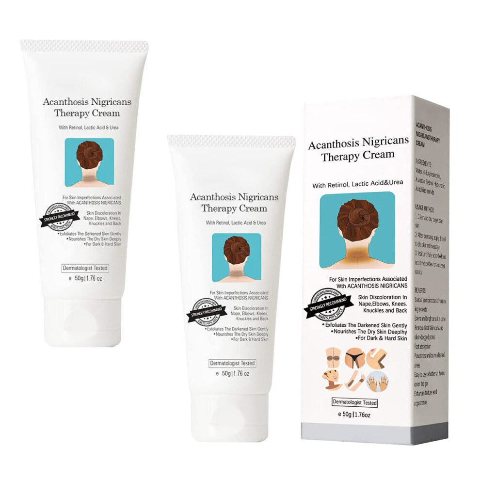 Cream/Dark 2Pcs Acanthosis Nigricans Spot Remover For Neck Elbows Knees Even Tone 50G