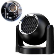 Car Fan Heater, 12v 120w 2-in-1 Portable Car Heater Defroster with 360 Swivel Base, Car Windshield Defroster Black Tz