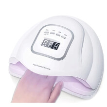 150W UV LED Nail Lamp Gel Polish Dryer with Dual Wavelength Curing and Auto Sensor