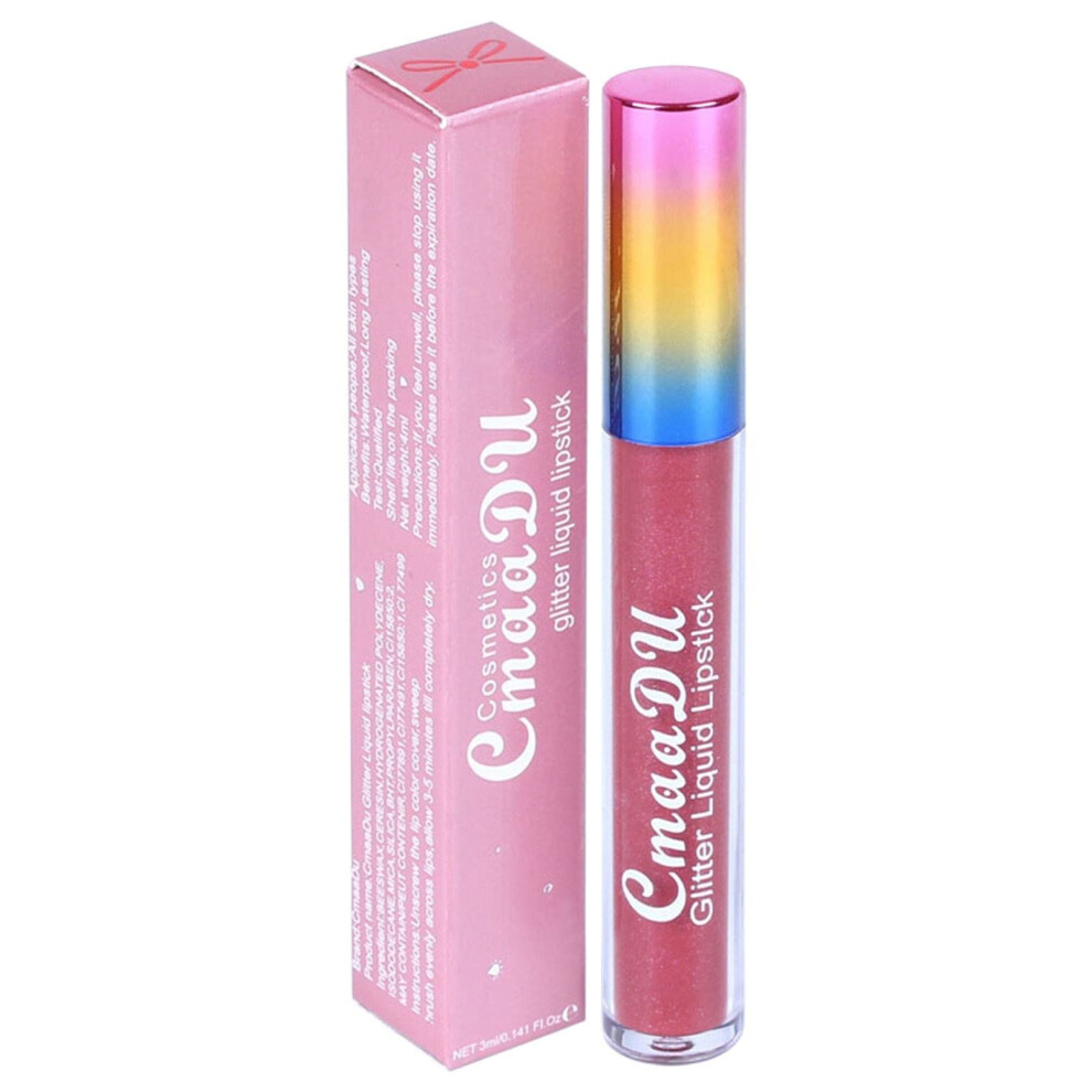 Pink,Cream Matte Liquid Lipstick Waterproof Long Lasting Vegan Pigment Nude And Pink 3Ml