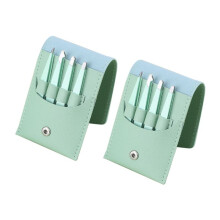 2 Conjuntos de Pinças de Aço Inoxidável para Sobrancelhas, Conjunto de Aparar Sobrancelhas, Verde