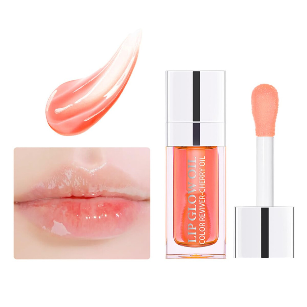Lip Oil 001 Pink Tint Glossy Plump Finish Hydrating Moisturizing Lip Gloss for Natural Shine