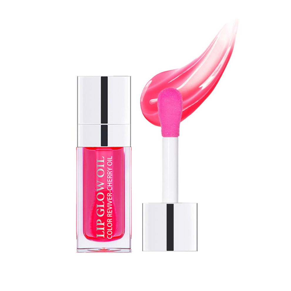 Red Lip Oil Gloss Cherry 015 With Glossy Plump Finish And Hydrating Nourishing Formula