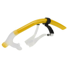 Snorkel da nuoto giallo durevole con bocchino in silicone comodo