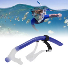 Tube de respiration en silicone pour la natation avec support de tête en bleu royal