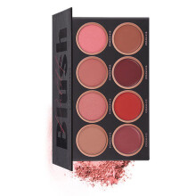 8 Color Blush Palette Matte and Shimmer Long Lasting Buildable Face Rouge for Women Girls