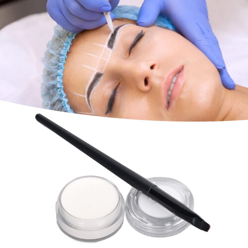 Brow Mapping Paste with Brush, Professional Eyebrow and Lip Mapping Kit for Precise Shaping 2