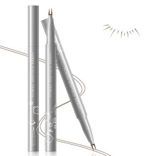 Waterproof Dual Tip Eyeliner Pen with DualPronged Precision for Natural 3D Lower Lash Effect Brown 2PCS