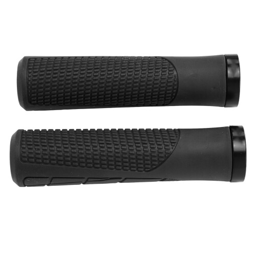 2 Stück Schwarze Gummigriffe für Mountainbikes, 22,2 mm