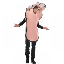Funny Foot Cosplay Jumpsuits Tunic Halloween Costume for Adult Men Nolvety Carnival Party Fancy Dress