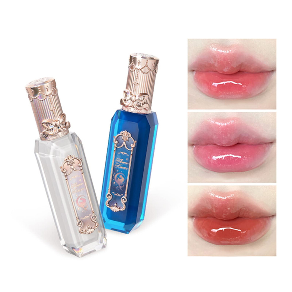 Hydrating Lip Oil Gloss GE07 LongLasting Pigment Jelly Finish GemInspired Bottle NonSticky