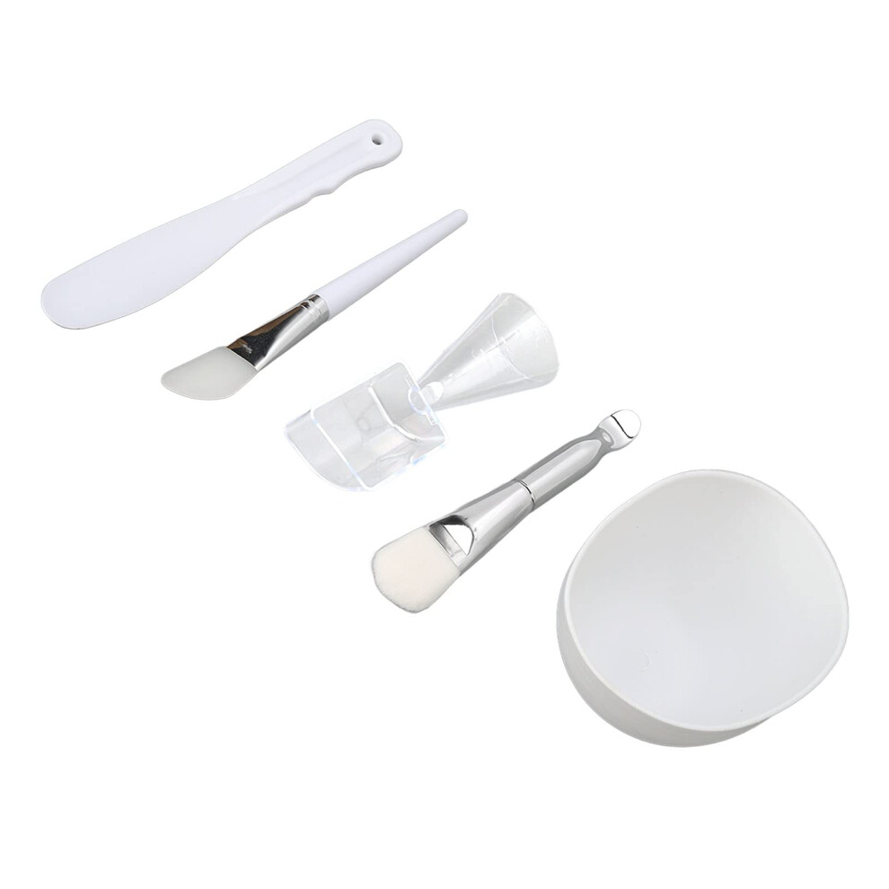 Facial Mask Mixing Tool Set with Silicone Bowl Brush Spatula and Measuring Spoon for Skincare